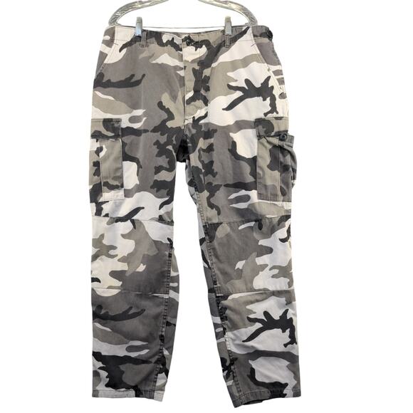 Rothco Men's Snow Winter Camo Combat Trousers Tactical Pants Size L Long - Picture 1 of 14